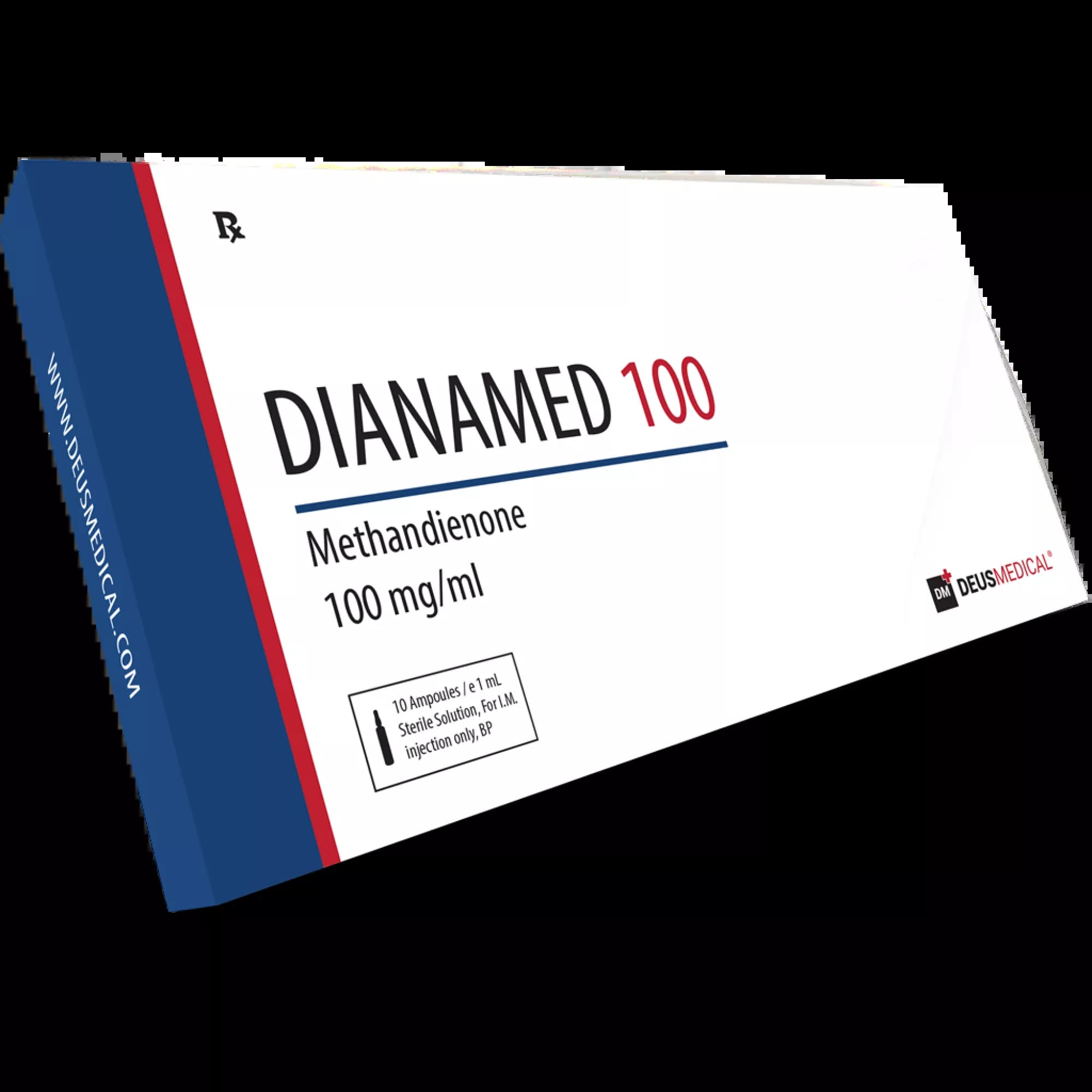 DIANAMED 100 Methandienone 100mg/ml 10 Amp