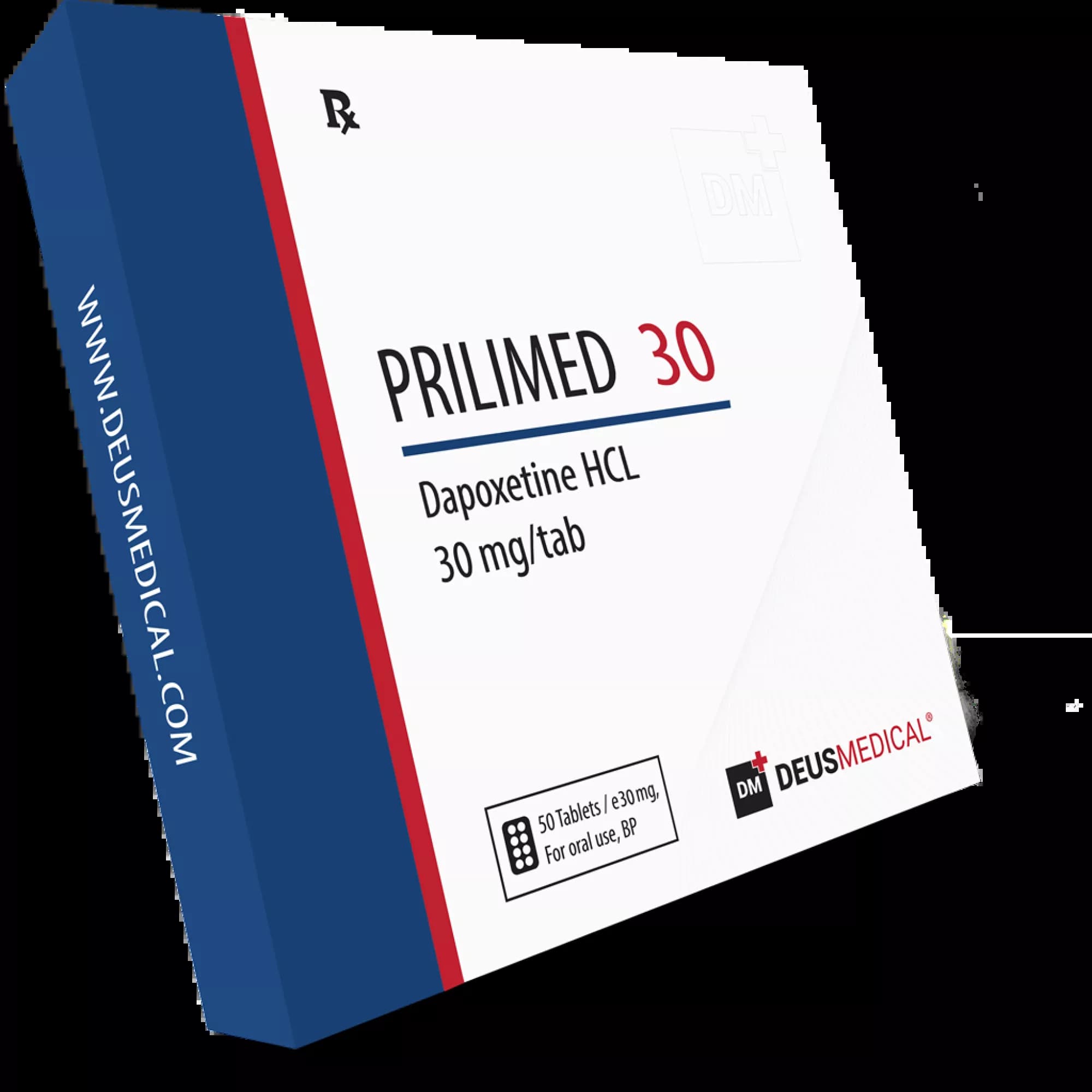 PRILIMED 30 Dapoxetine HCL 30mg 50 Tablets