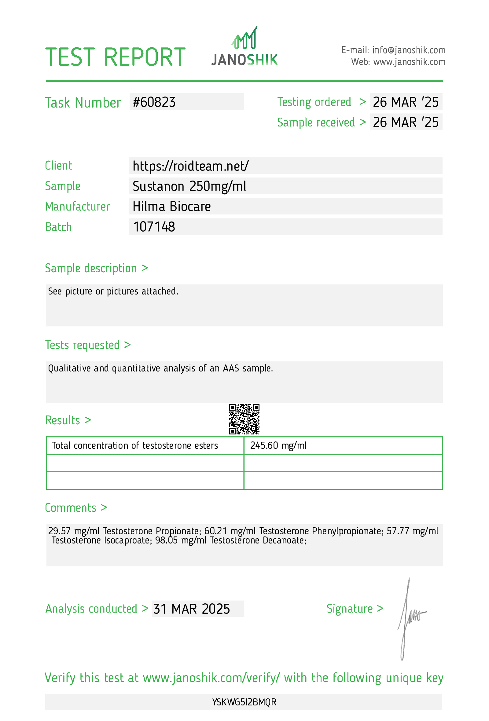 Sustanon 250mg/ml 10ml Vial